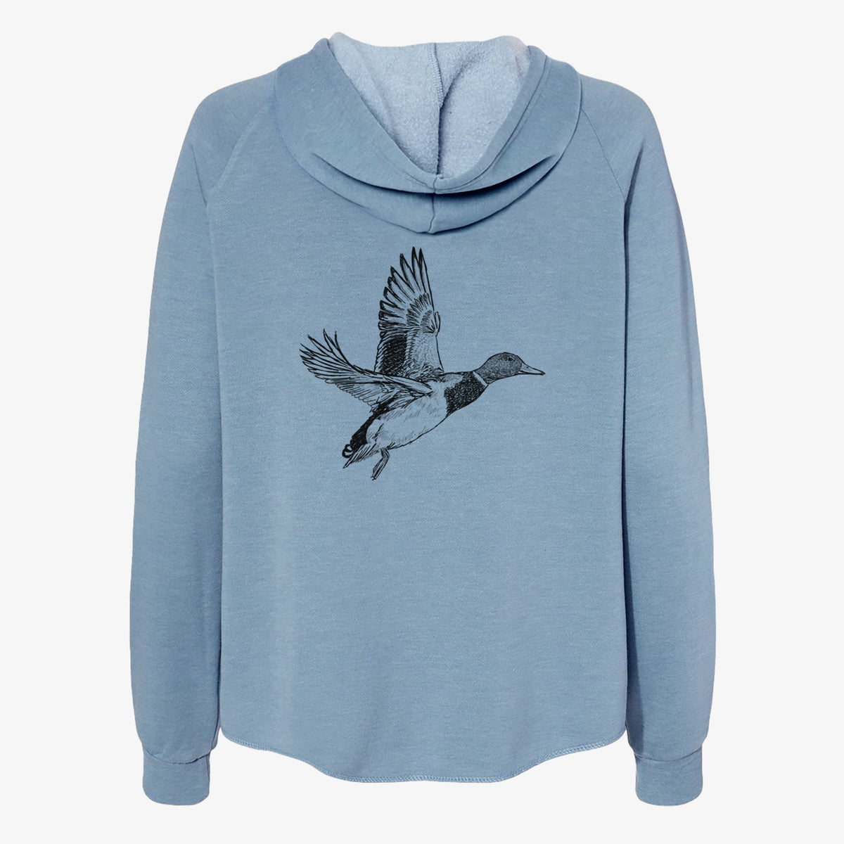 Male Mallard Duck - Anas platyrhynchos - Women&#39;s Cali Wave Zip-Up Sweatshirt