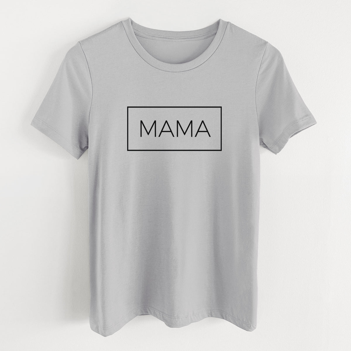 Mama Boxed - 1 Line - Women's Lightweight Relaxed Fit 100% Cotton Crewneck