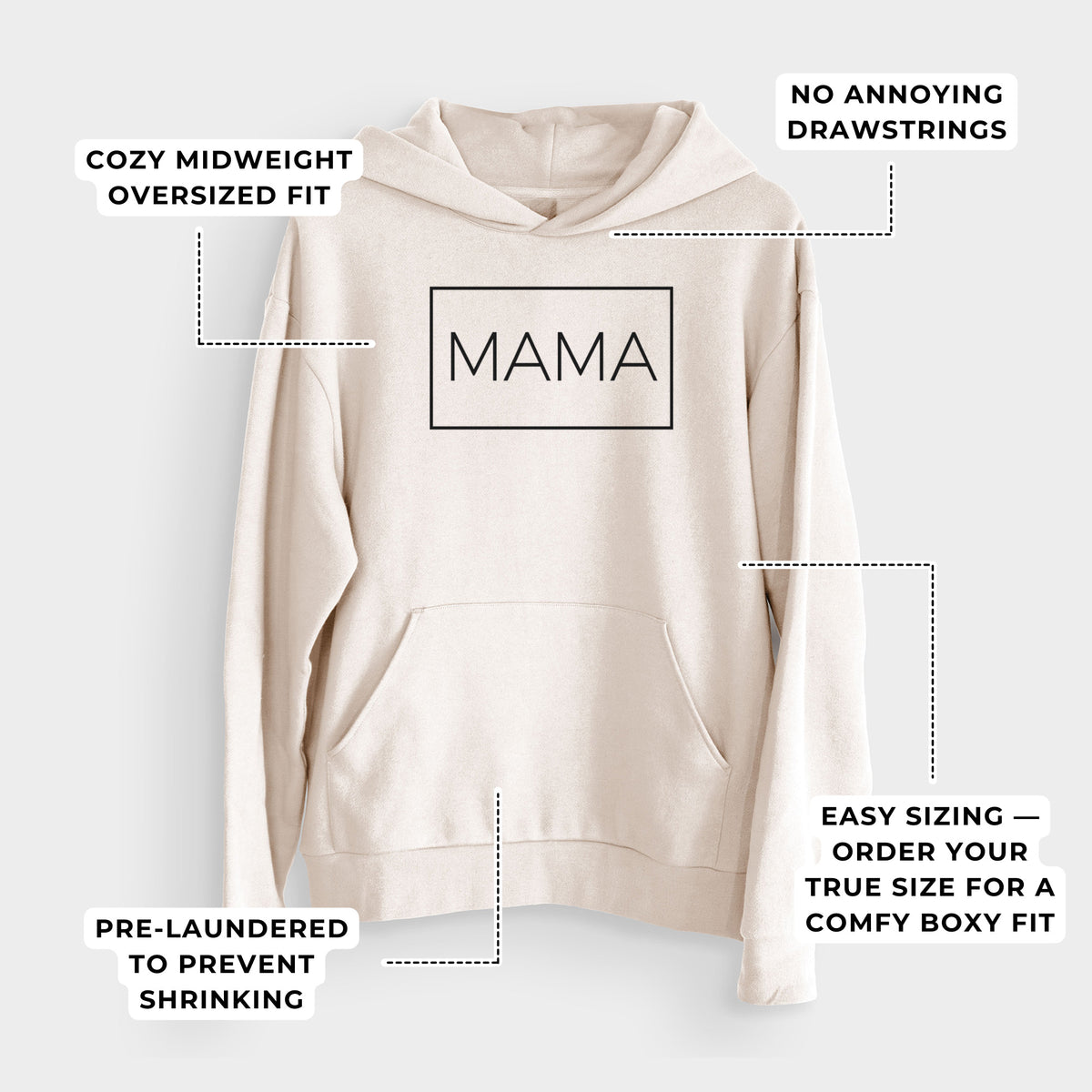 Mama Boxed - 1 Line  - Bodega Midweight Hoodie