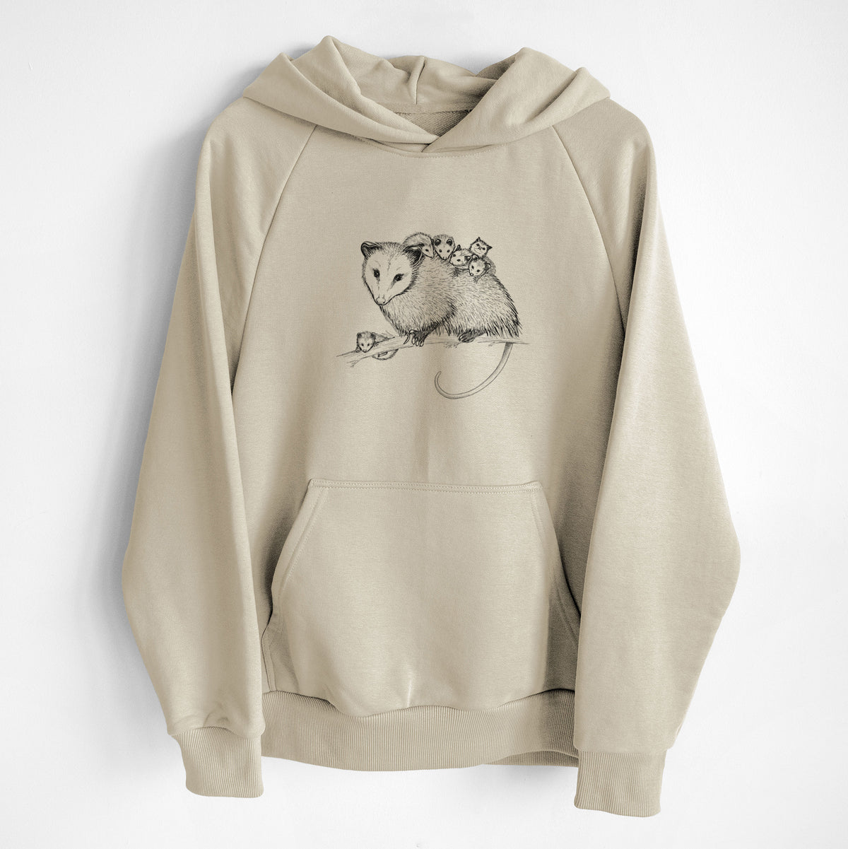 Mama Opossum with Babies - UltraLuxe Heavyweight French Terry Hoodie