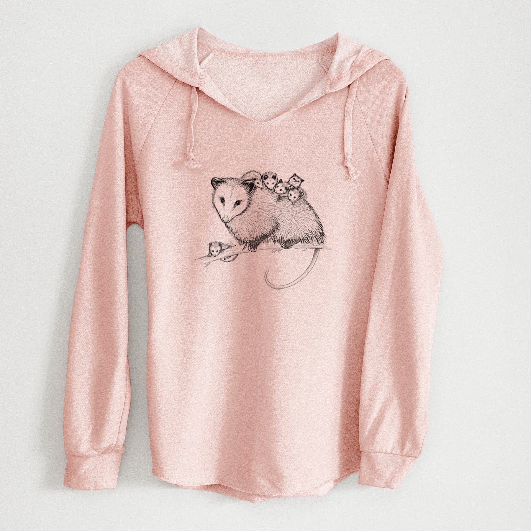 Mama Opossum with Babies - Cali Wave Hooded Sweatshirt