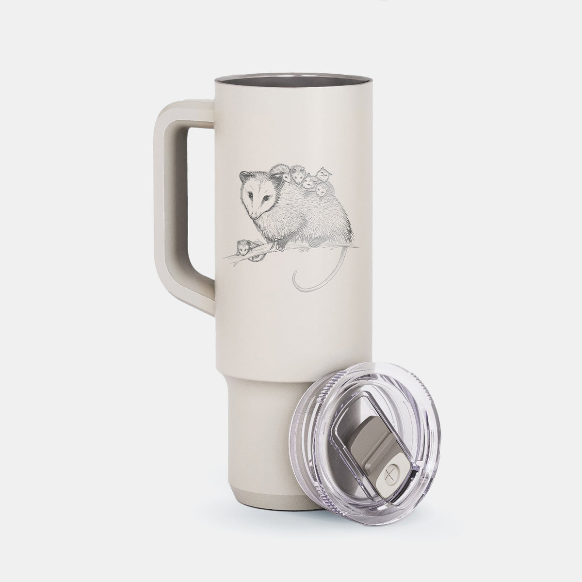 Mama Opossum with Babies - 40oz Skinny Recharge Tumbler