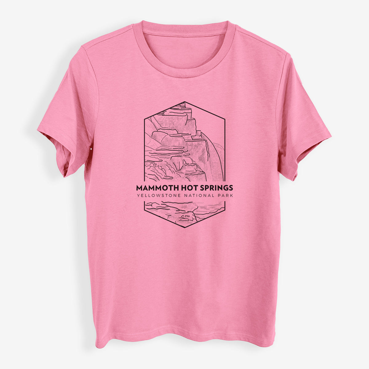 Mammoth Hot Springs - Yellowstone National Park - Womens Everyday Maple Tee