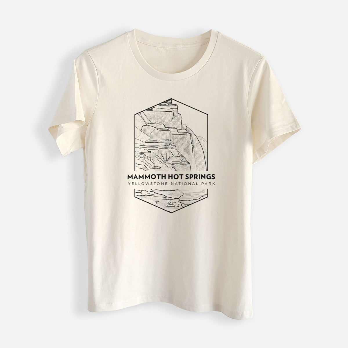 Mammoth Hot Springs - Yellowstone National Park - Womens Everyday Maple Tee