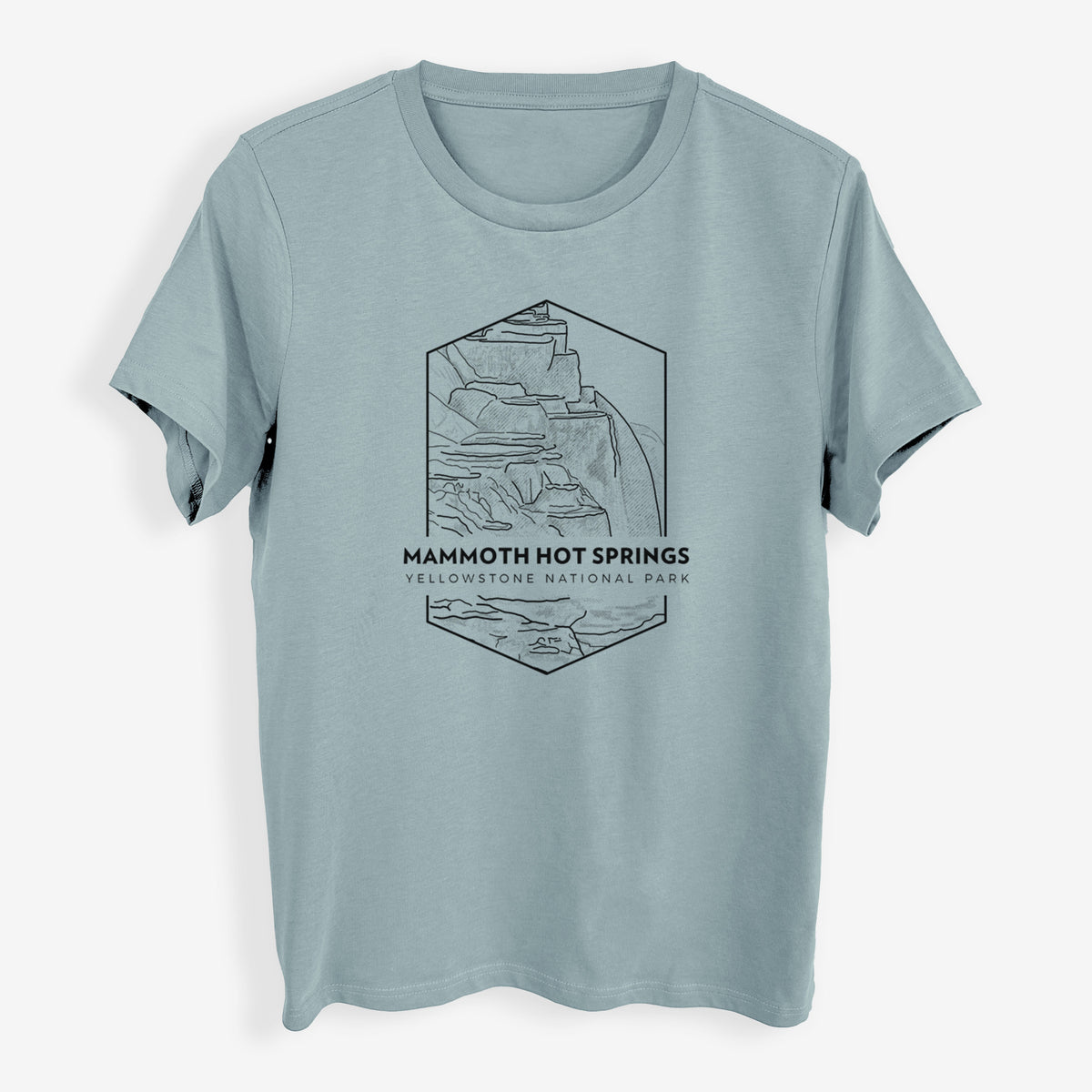 Mammoth Hot Springs - Yellowstone National Park - Womens Everyday Maple Tee