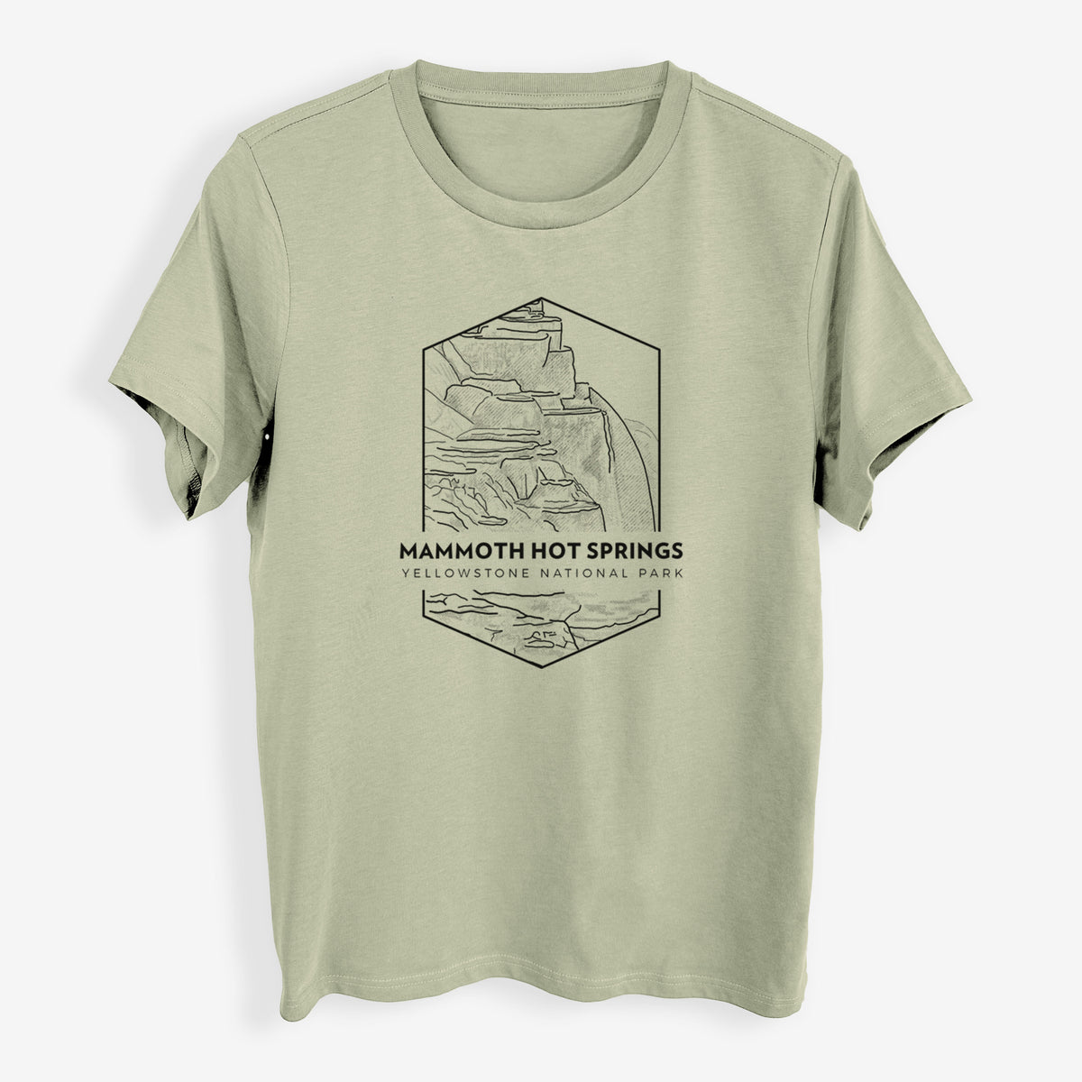 Mammoth Hot Springs - Yellowstone National Park - Womens Everyday Maple Tee