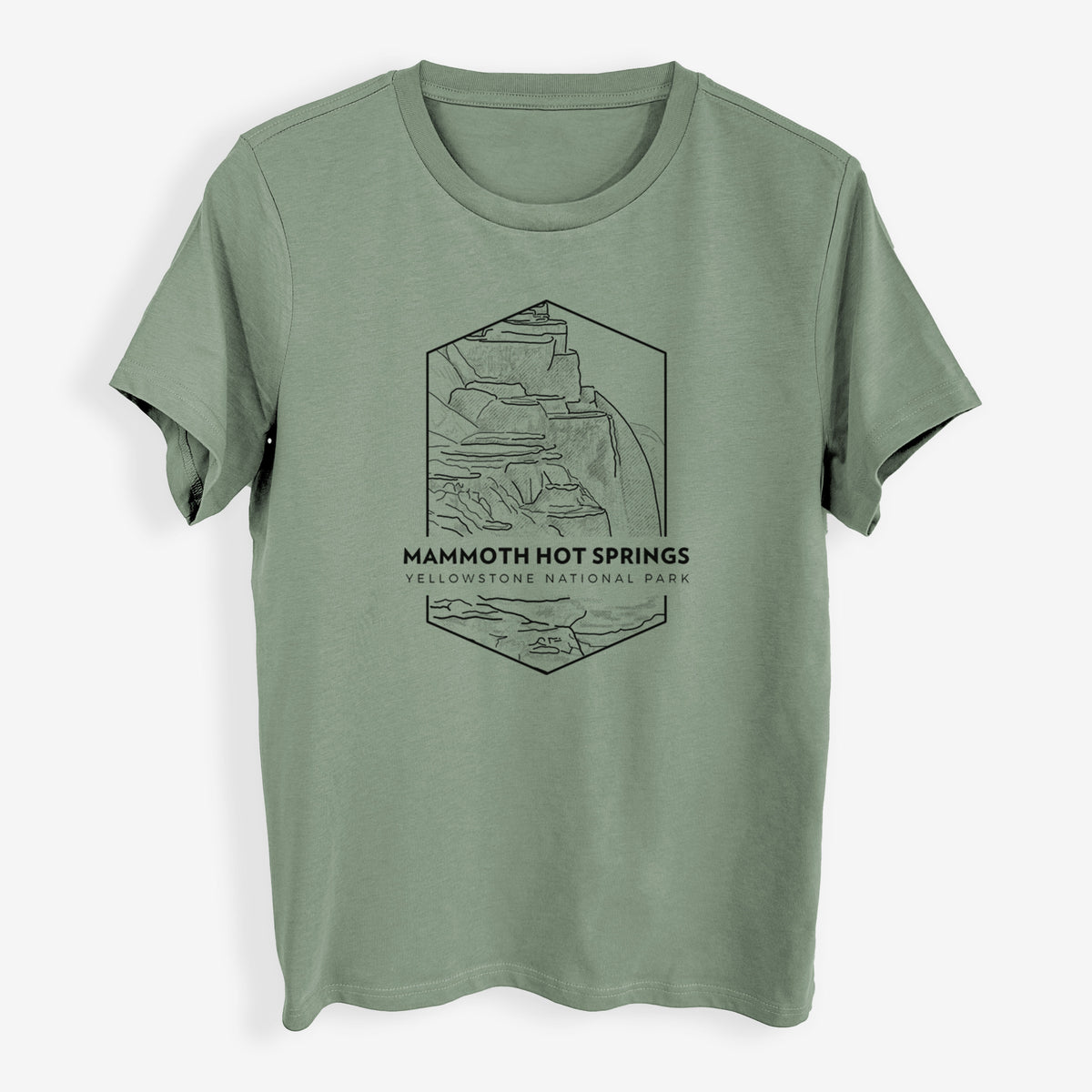 Mammoth Hot Springs - Yellowstone National Park - Womens Everyday Maple Tee