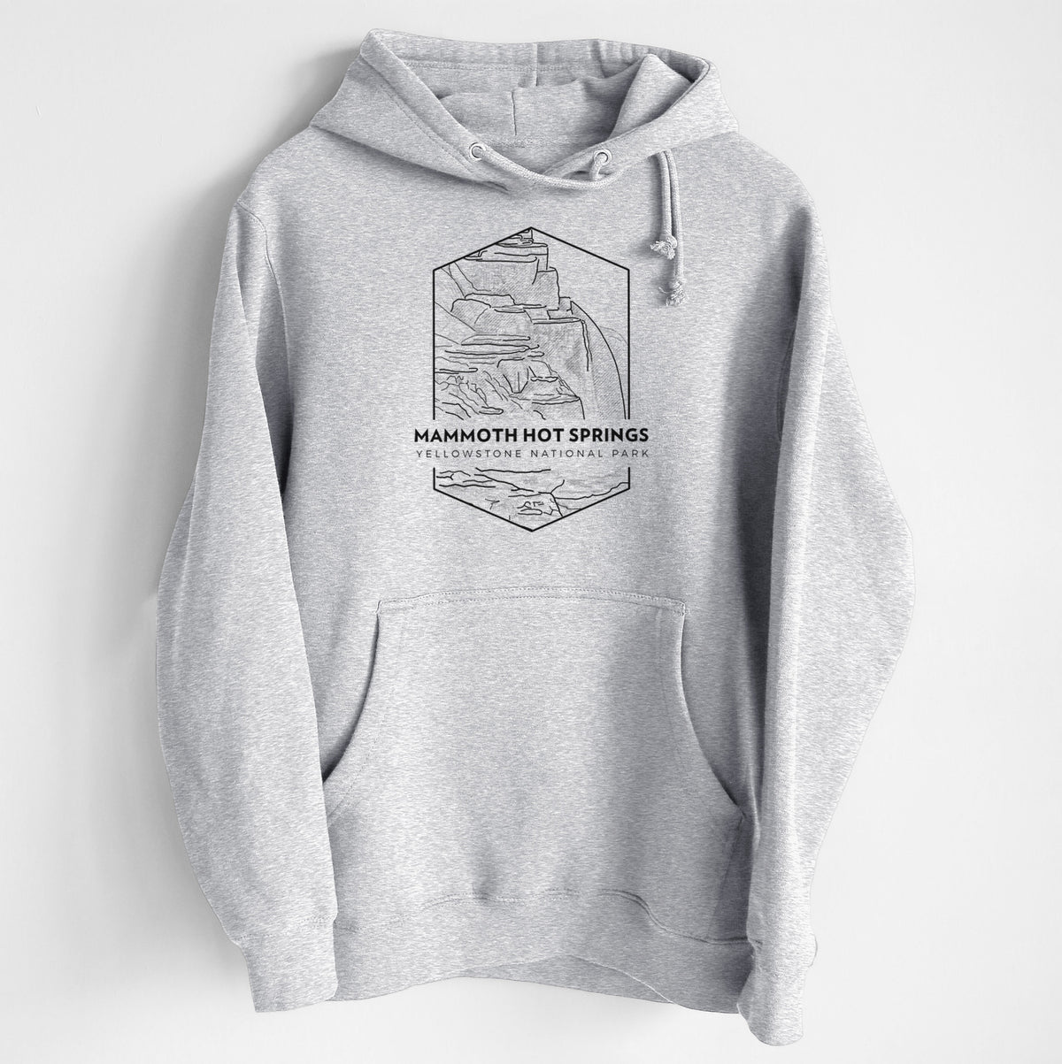 Mammoth Hot Springs - Yellowstone National Park - Heavyweight Fleece Hoodie