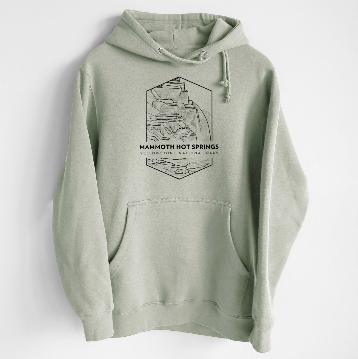 Mammoth Hot Springs - Yellowstone National Park - Heavyweight Fleece Hoodie