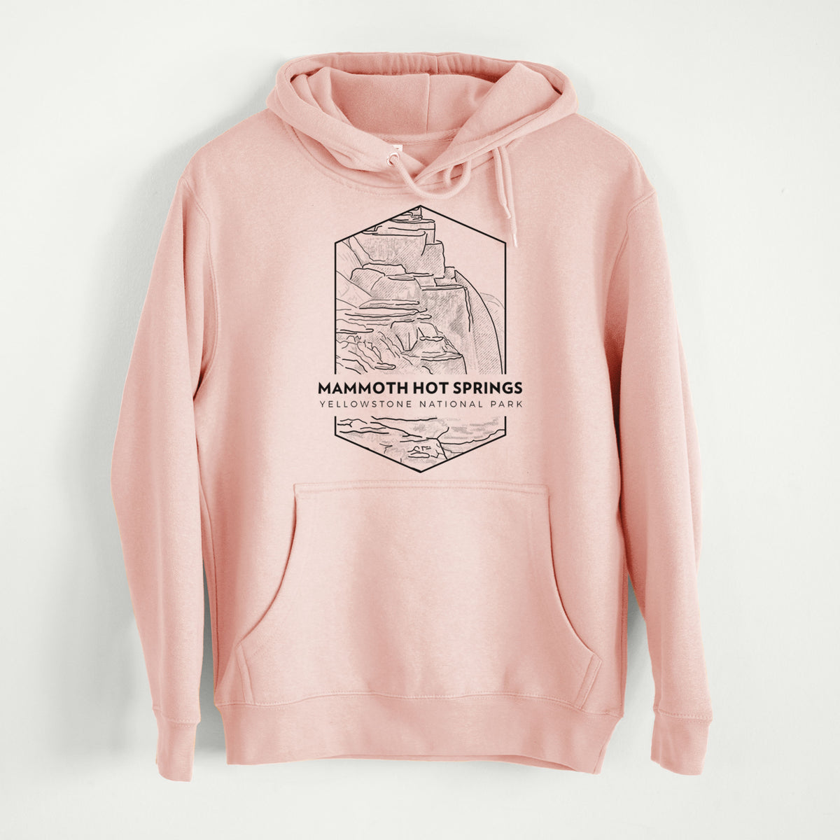 Mammoth Hot Springs - Yellowstone National Park  - Mid-Weight Unisex Premium Blend Hoodie