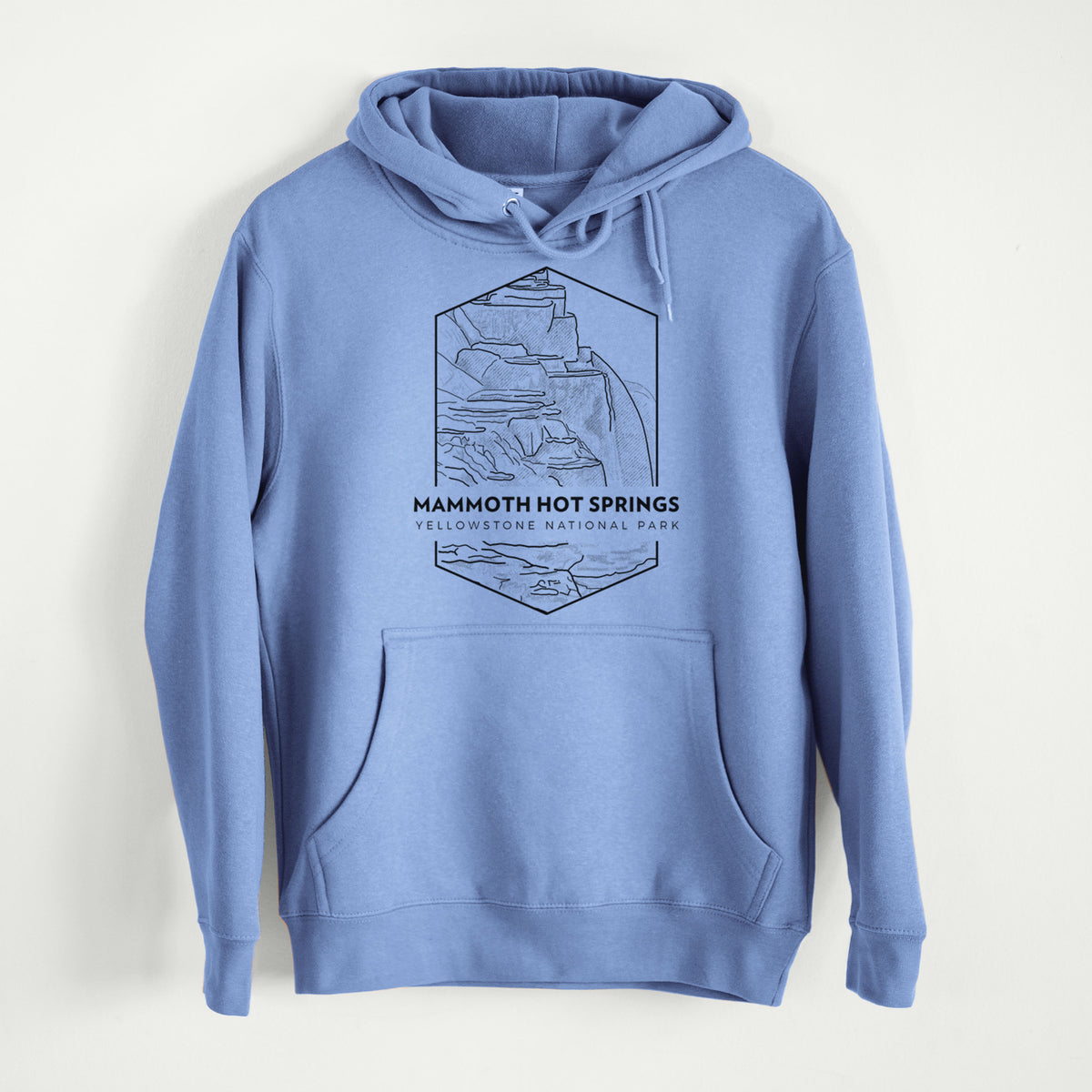 Mammoth Hot Springs - Yellowstone National Park  - Mid-Weight Unisex Premium Blend Hoodie