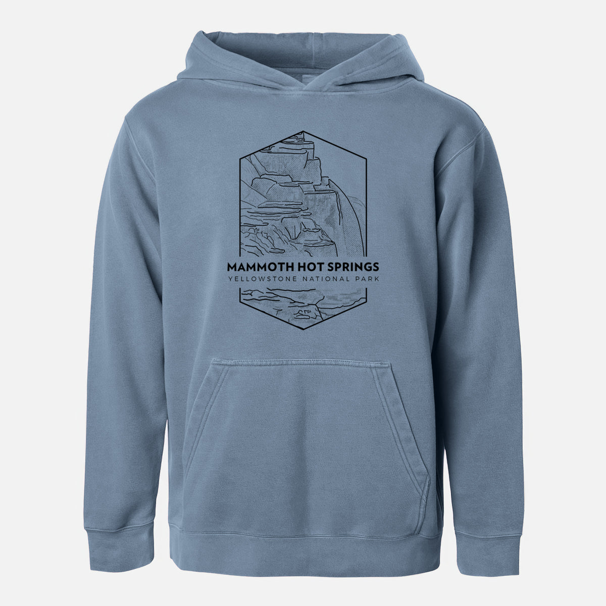 Mammoth Hot Springs - Yellowstone National Park - Youth Pigment Dyed Hoodie