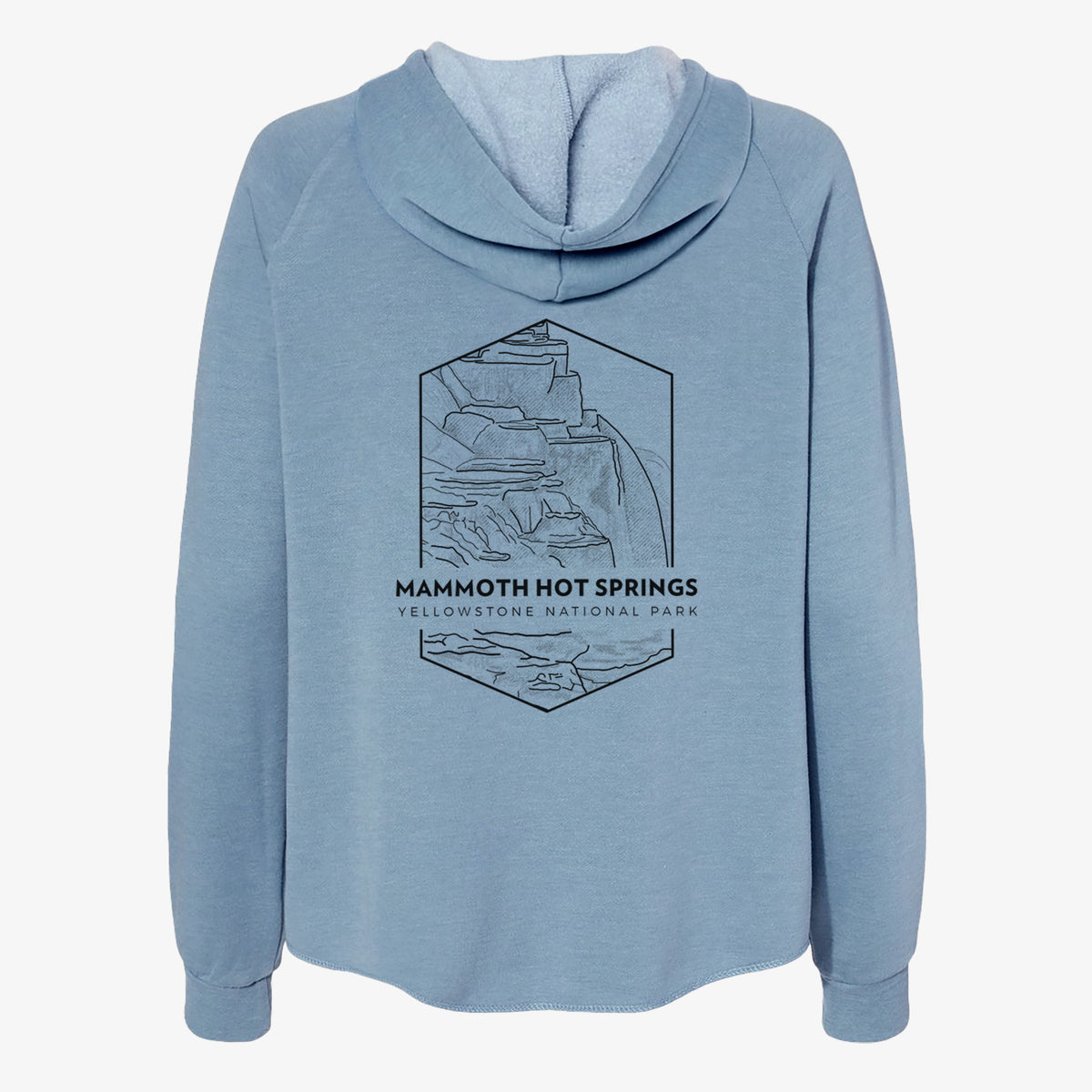 Mammoth Hot Springs - Yellowstone National Park - Women&#39;s Cali Wave Zip-Up Sweatshirt