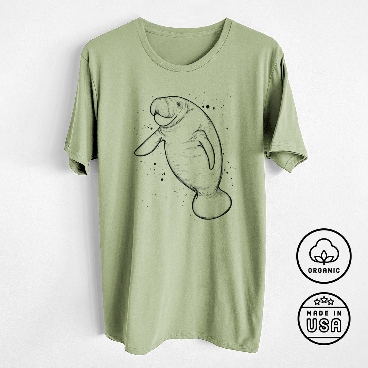 CLOSEOUT - Manatee - Unisex Crewneck - Made in USA - 100% Organic Cotton