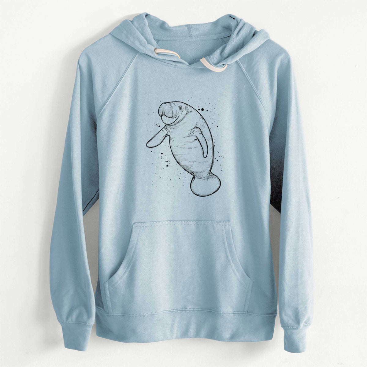 CLEARANCE - Manatee  - Unisex Slim Fit Loopback Terry Hoodie