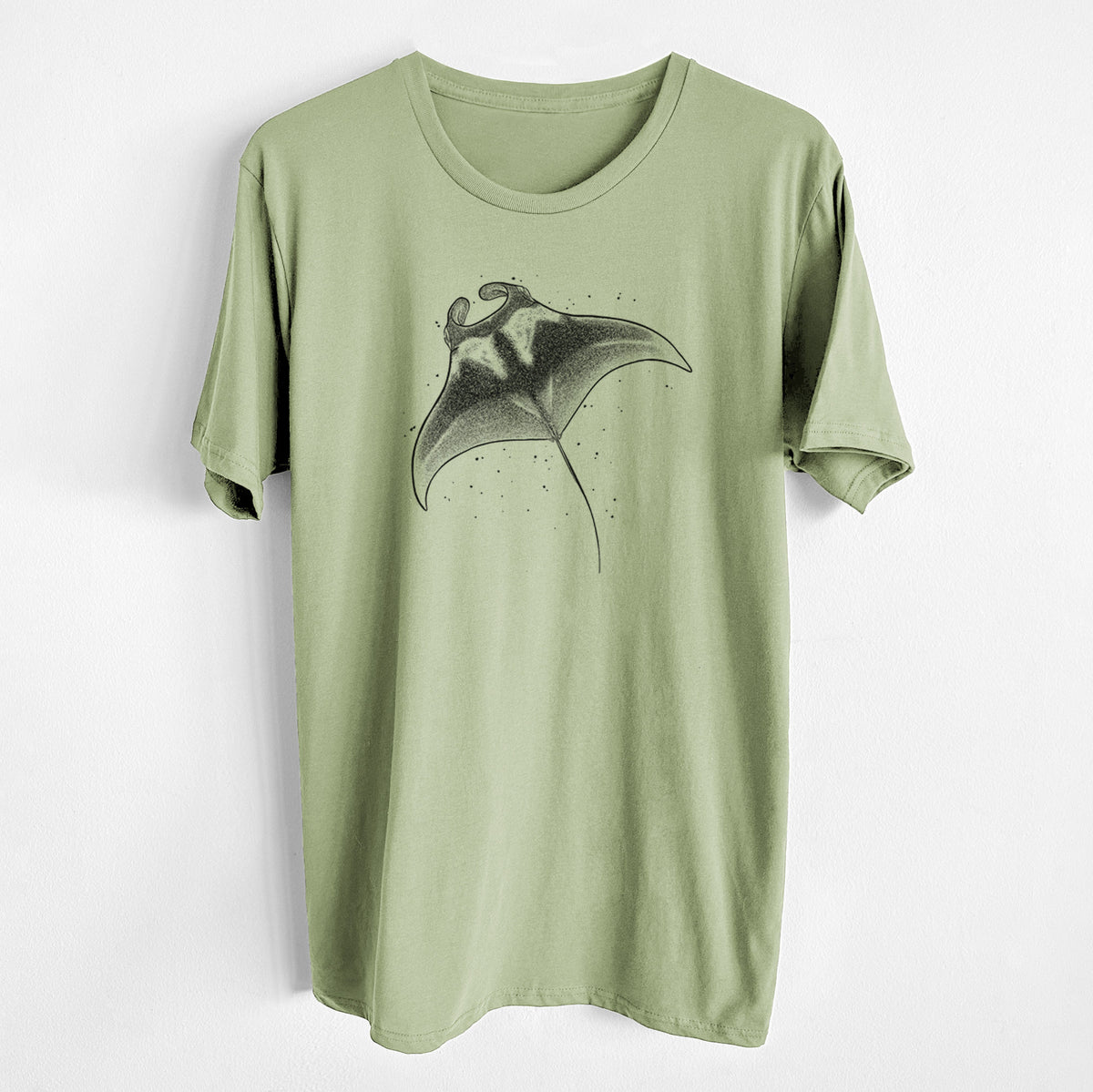 CLOSEOUT - Reef Manta Ray - Ꮇonula alfredi - Unisex Crewneck - Made in USA - 100% Organic Cotton