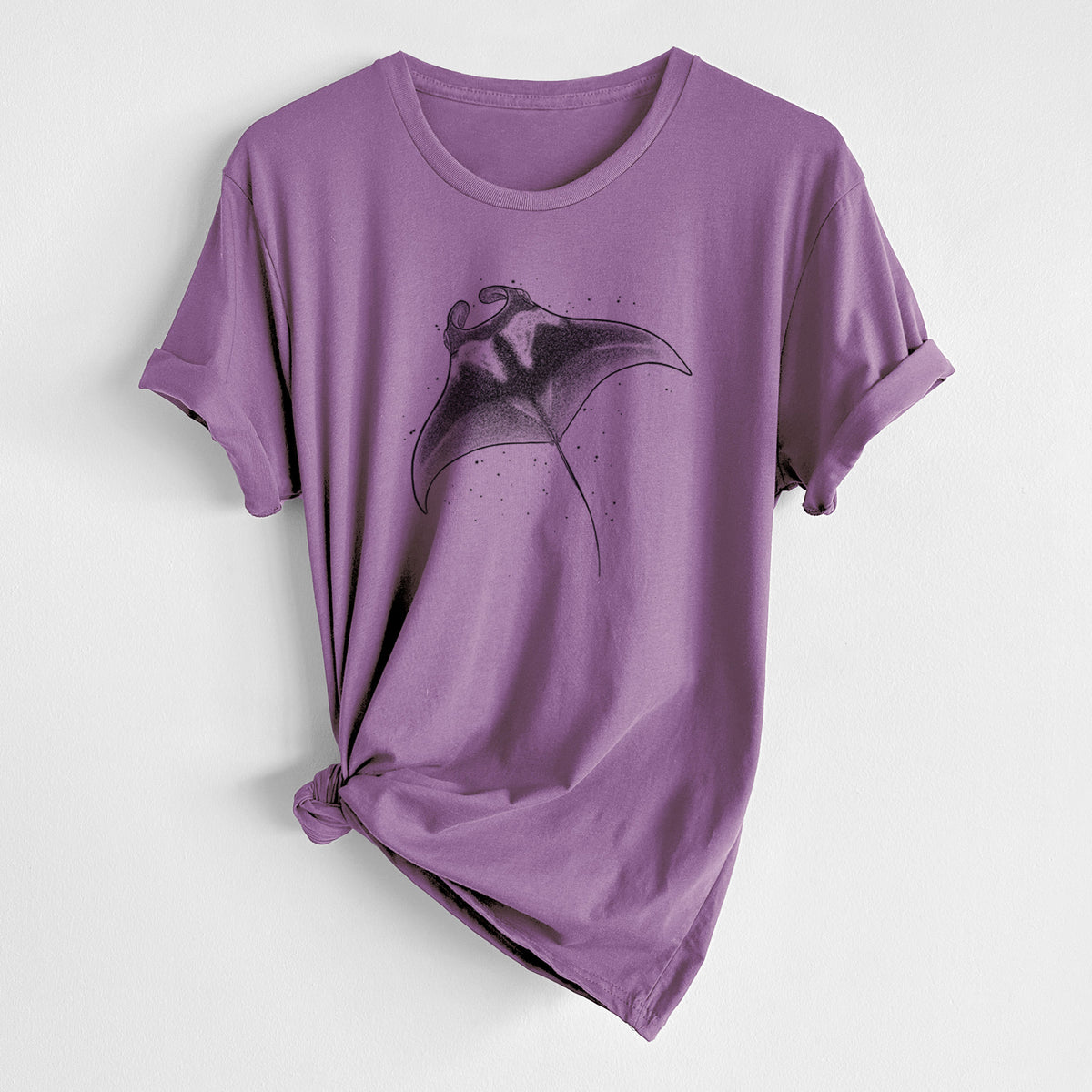 CLOSEOUT - Reef Manta Ray - Ꮇonula alfredi - Unisex Crewneck - Made in USA - 100% Organic Cotton