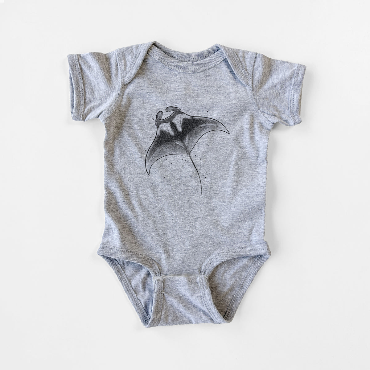 Reef Manta Ray - Ꮇonula alfredi - Baby Fine Jersey Bodysuit