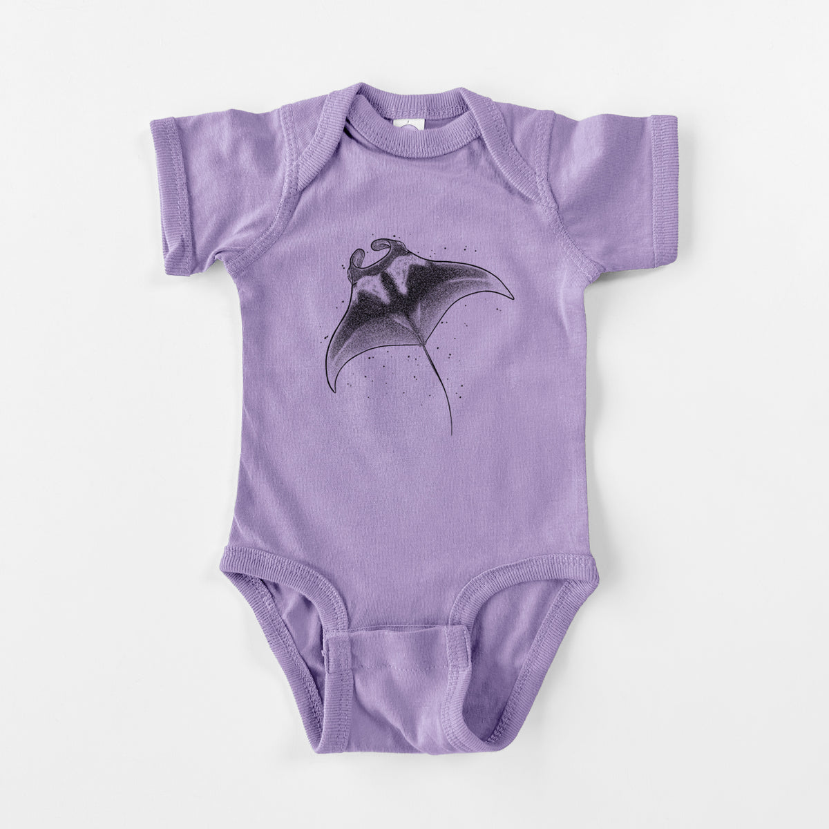 Reef Manta Ray - Ꮇonula alfredi - Baby Fine Jersey Bodysuit