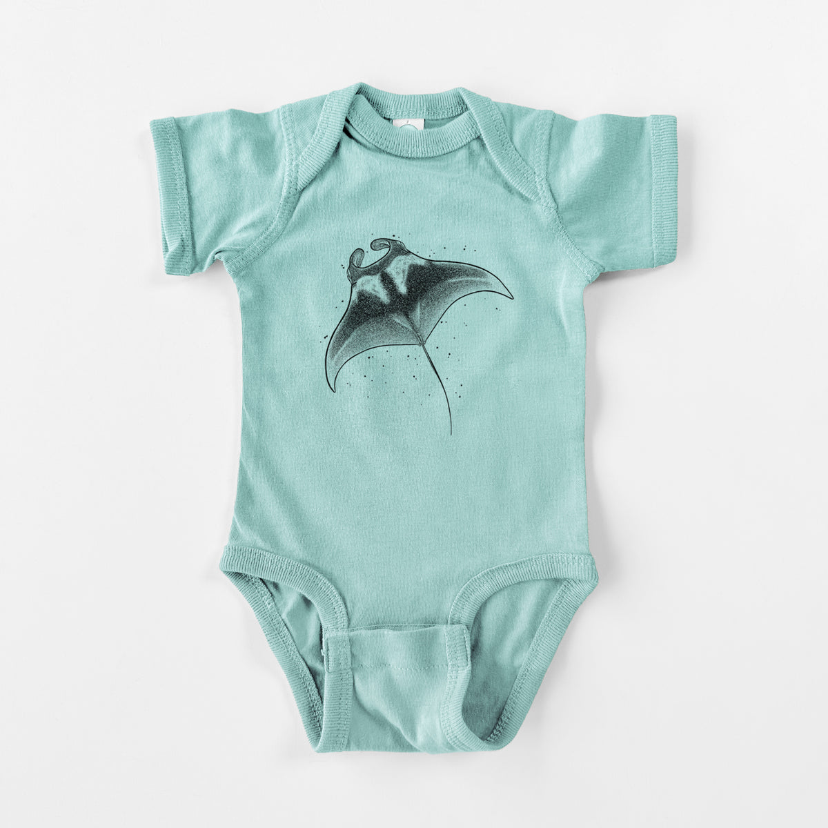 Reef Manta Ray - Ꮇonula alfredi - Baby Fine Jersey Bodysuit