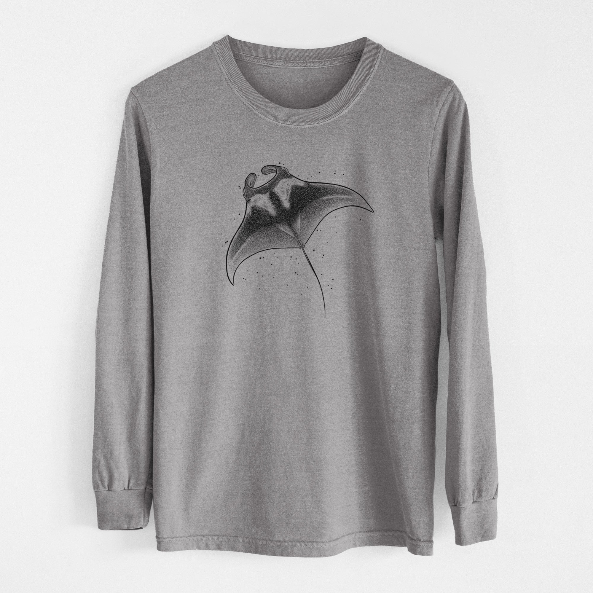 Reef Manta Ray - Ꮇonula alfredi - Unisex Comfort Colors 100% Cotton Long Sleeve