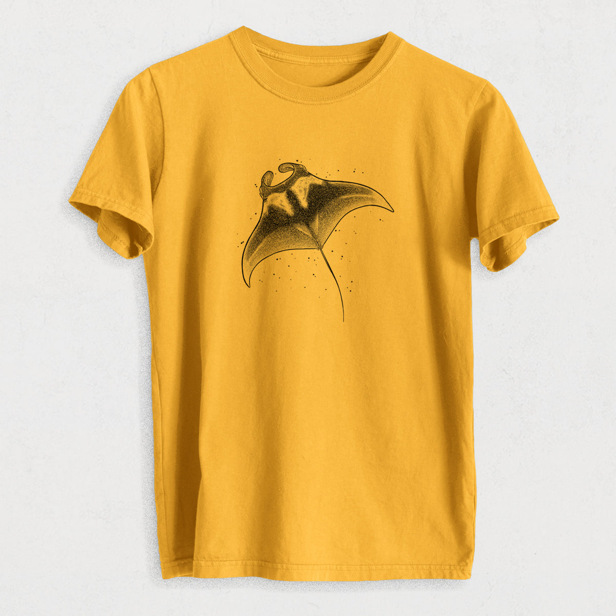 Reef Manta Ray - Ꮇonula alfredi - Heavyweight Men&#39;s 100% Organic Cotton Tee