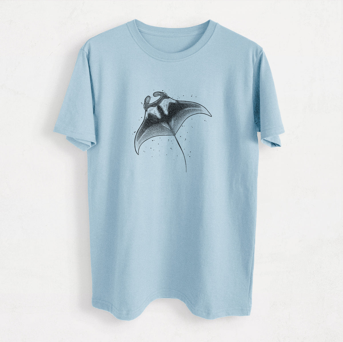 Reef Manta Ray - Ꮇonula alfredi - Heavyweight Men&#39;s 100% Organic Cotton Tee
