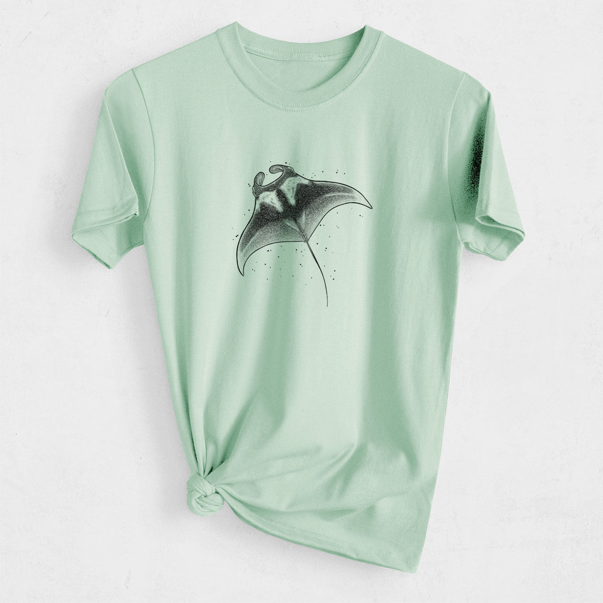 Reef Manta Ray - Ꮇonula alfredi - Heavyweight Men&#39;s 100% Organic Cotton Tee