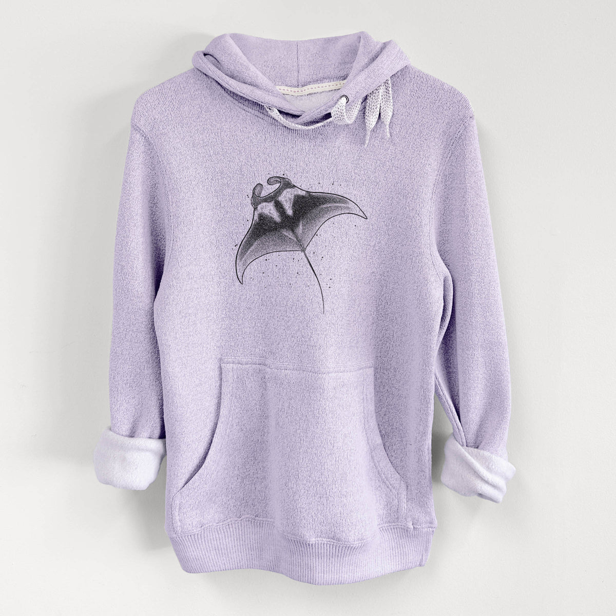 Reef Manta Ray - Ꮇonula alfredi - Knit Hoodie