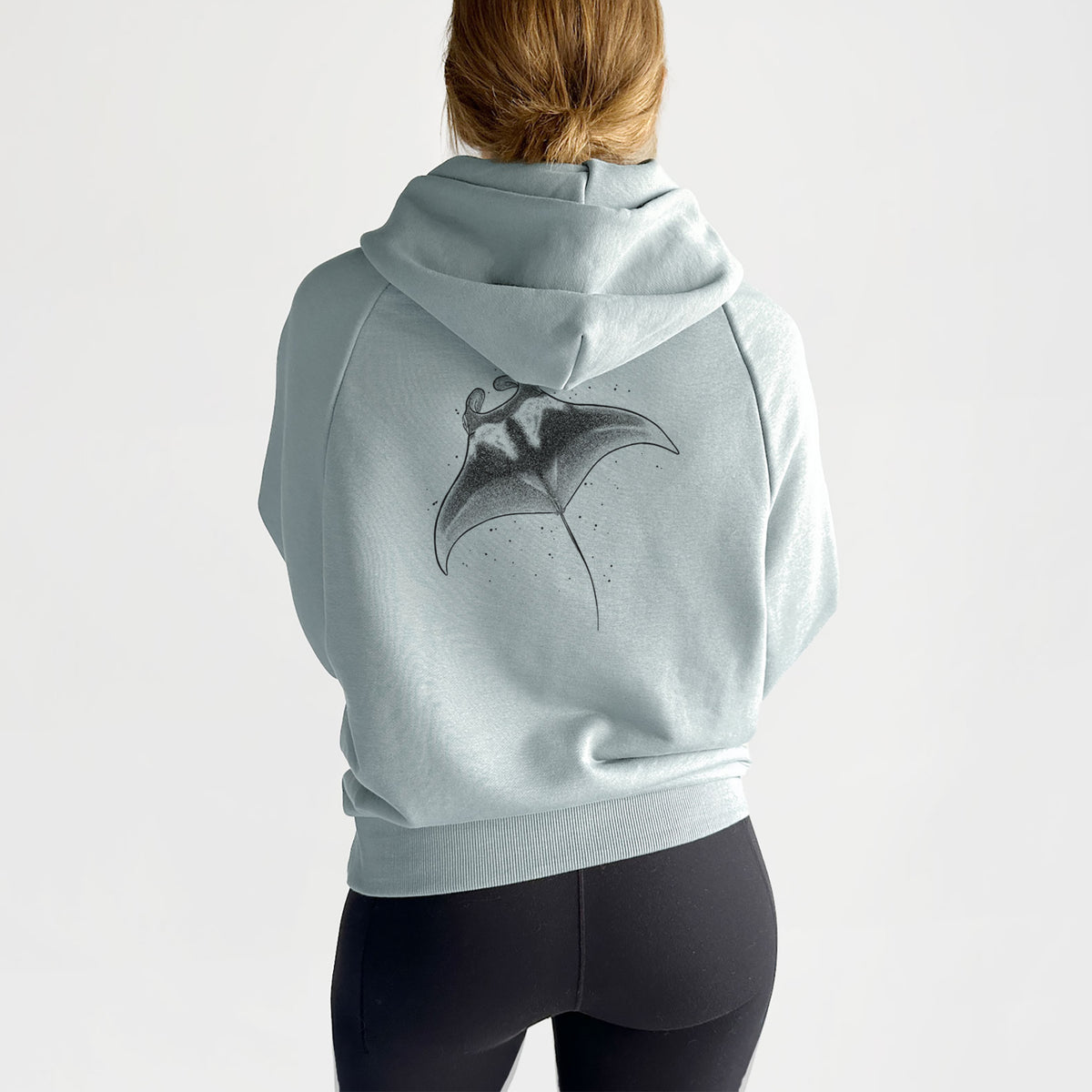 Reef Manta Ray - Ꮇonula alfredi - UltraLuxe Heavyweight French Terry Hoodie