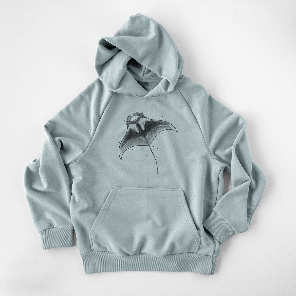 Reef Manta Ray - Ꮇonula alfredi - UltraLuxe Heavyweight French Terry Hoodie