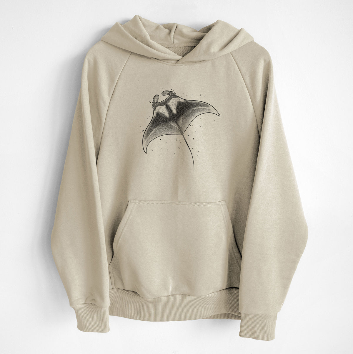 Reef Manta Ray - Ꮇonula alfredi - UltraLuxe Heavyweight French Terry Hoodie
