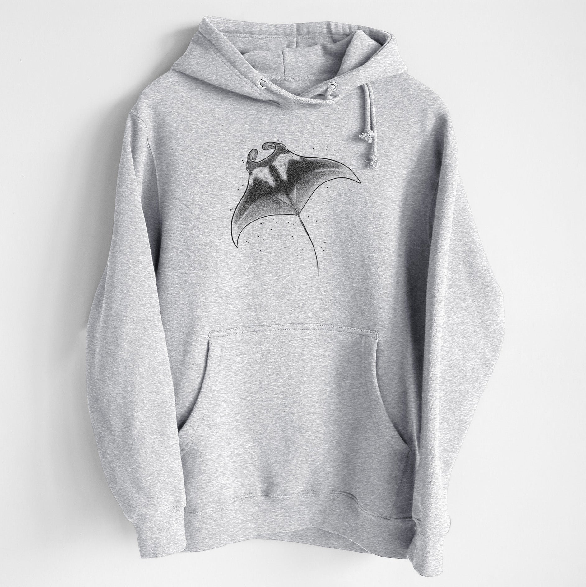 Reef Manta Ray - Ꮇonula alfredi - Heavyweight Fleece Hoodie