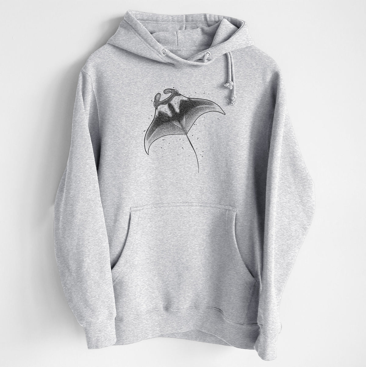 Reef Manta Ray - Ꮇonula alfredi - Heavyweight Fleece Hoodie