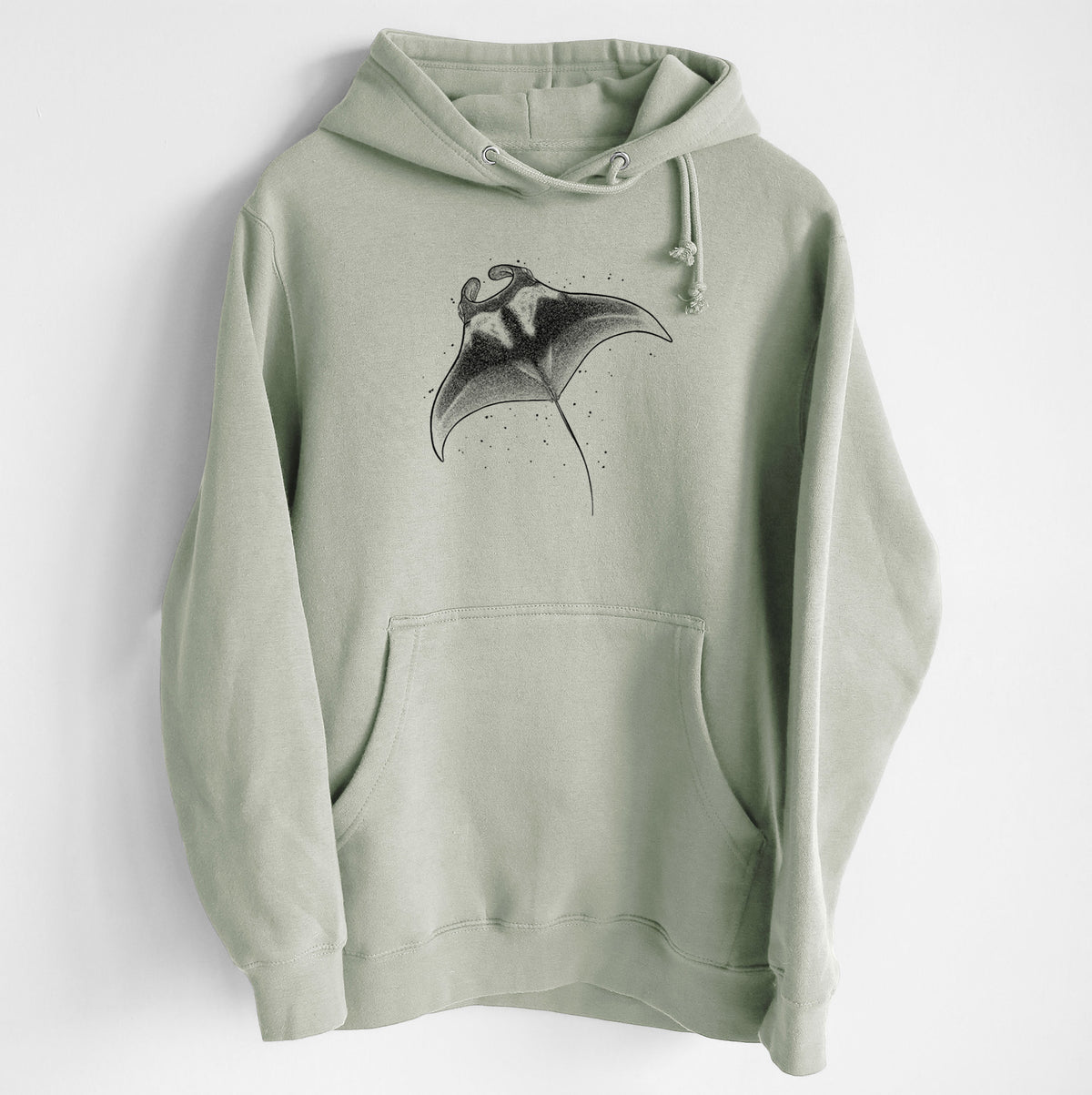 Reef Manta Ray - Ꮇonula alfredi - Heavyweight Fleece Hoodie