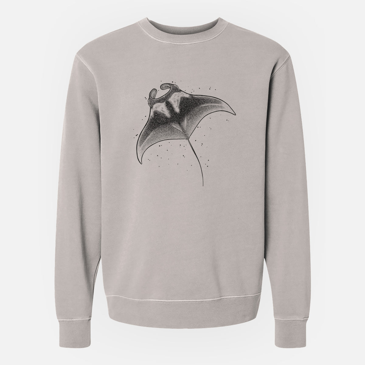 Reef Manta Ray - Ꮇonula alfredi - Unisex Pigment Dyed Crew Sweatshirt