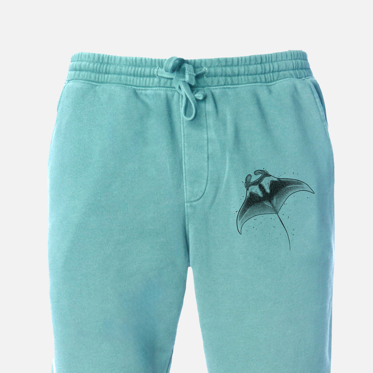 Reef Manta Ray - Ꮇonula alfredi - Unisex Pigment Dyed Sweatpants