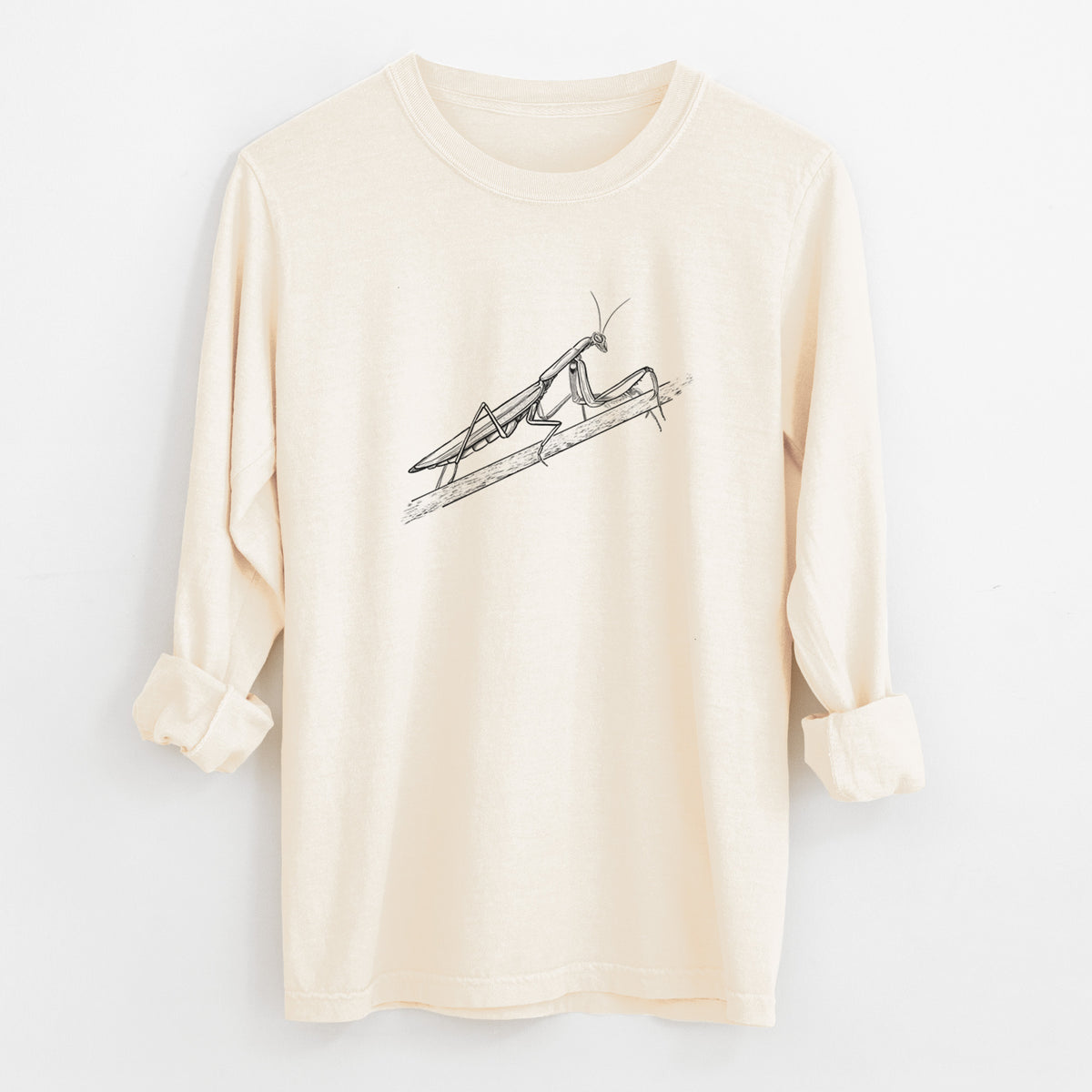 European Mantis - Mantis religiosa - Unisex Comfort Colors 100% Cotton Long Sleeve
