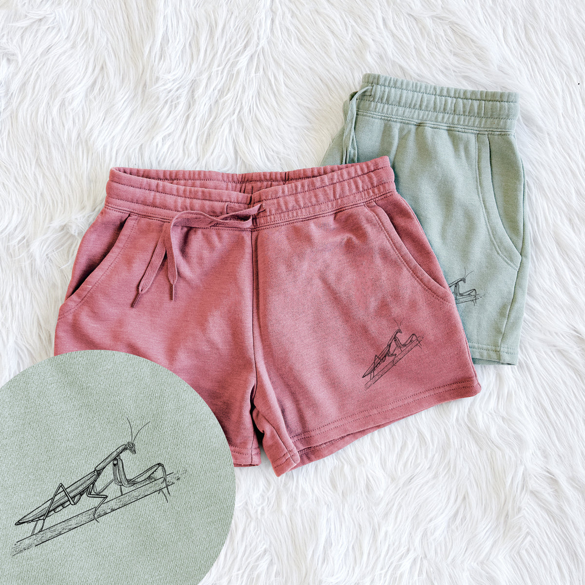 European Mantis - Mantis religiosa - Women&#39;s Cali Wave Shorts