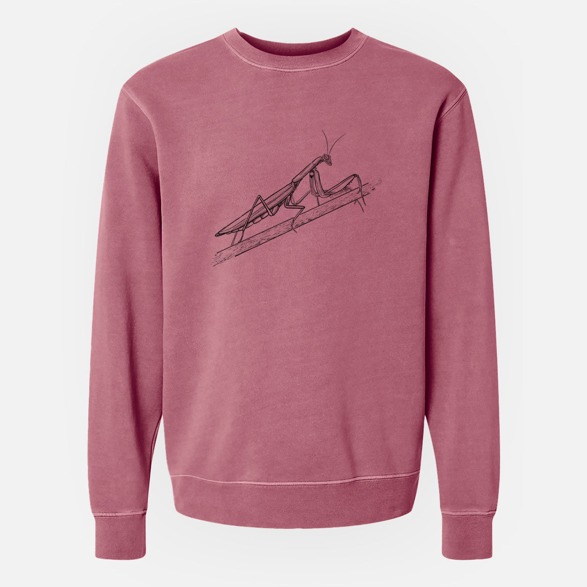 European Mantis - Mantis religiosa - Unisex Pigment Dyed Crew Sweatshirt