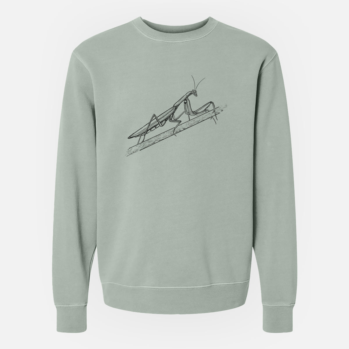 European Mantis - Mantis religiosa - Unisex Pigment Dyed Crew Sweatshirt