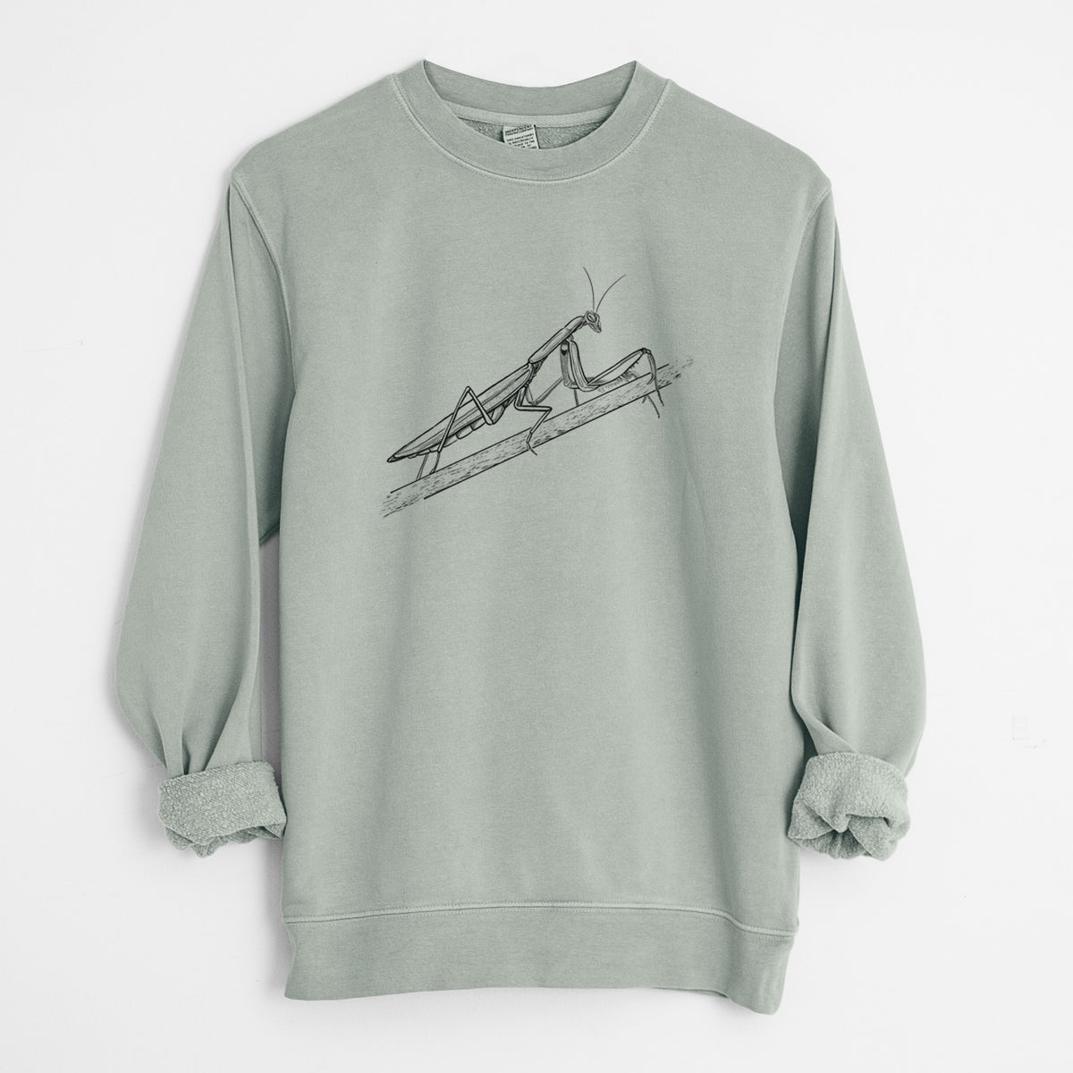 European Mantis - Mantis religiosa - Unisex Pigment Dyed Crew Sweatshirt