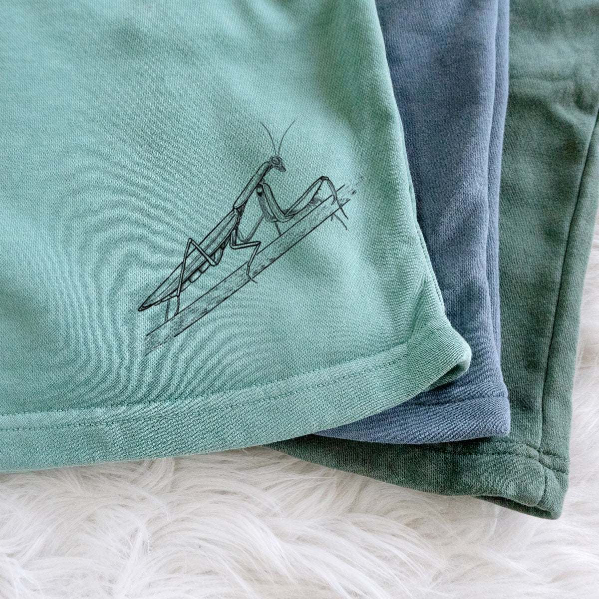 European Mantis - Mantis religiosa - Unisex Pigment Dyed Shorts