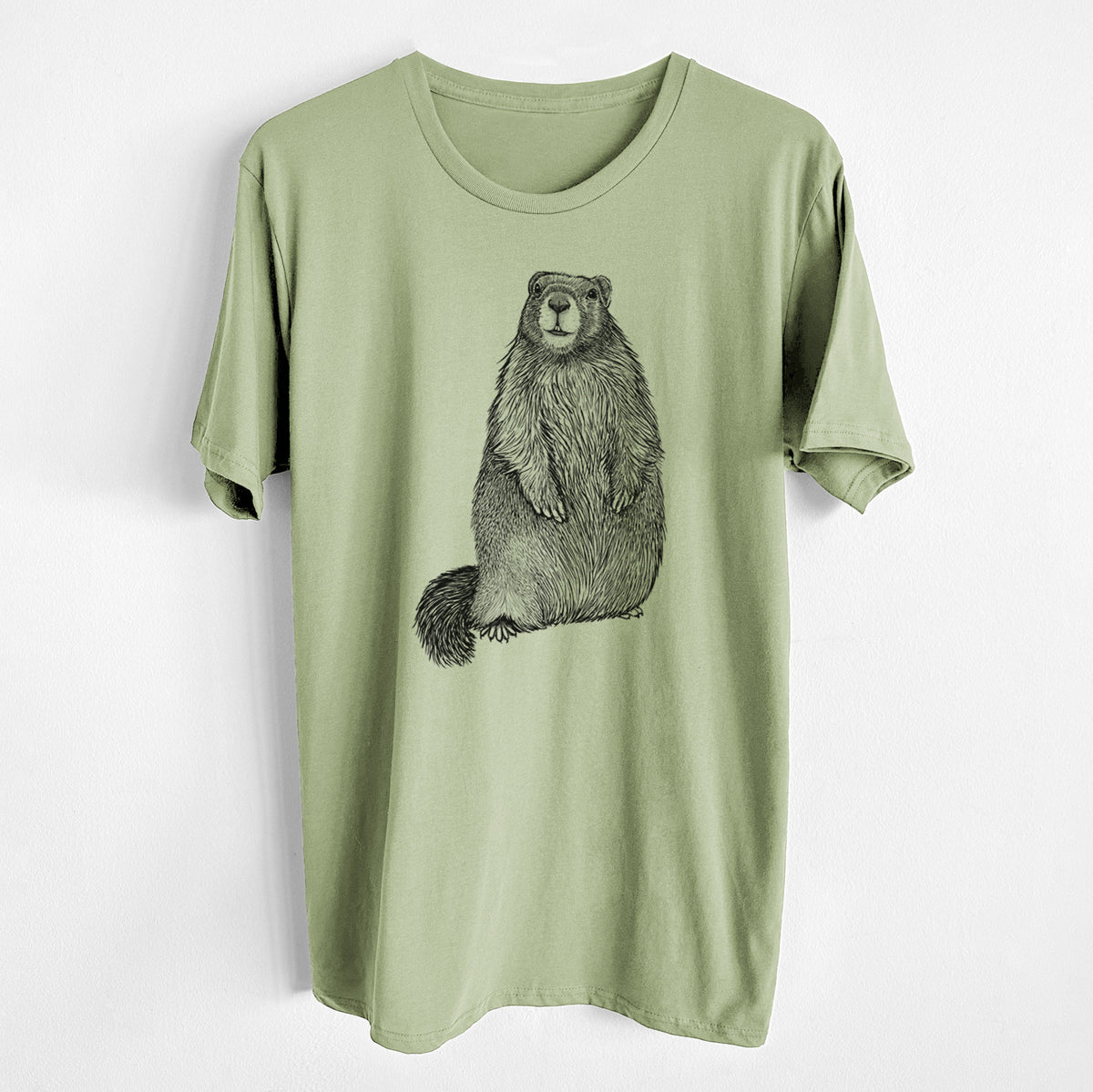 CLOSEOUT - Yellow-bellied Marmot - Marmota flaviventris - Unisex Crewneck - Made in USA - 100% Organic Cotton