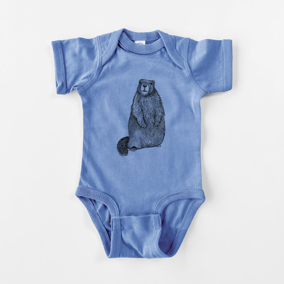 Yellow-bellied Marmot - Marmota flaviventris - Baby Fine Jersey Bodysuit