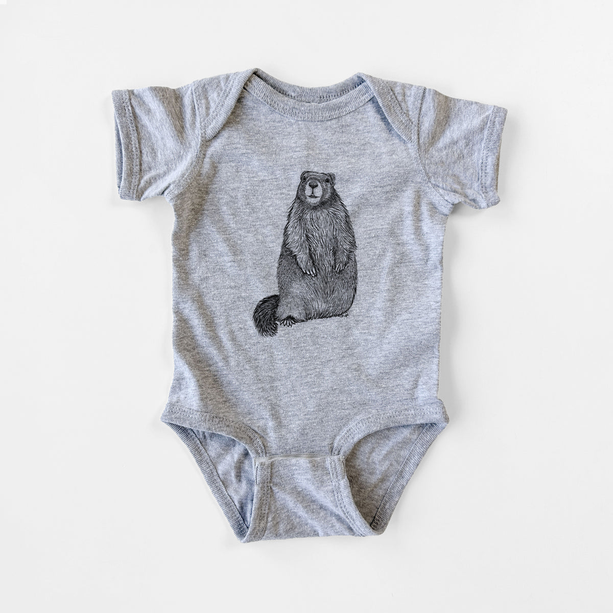 Yellow-bellied Marmot - Marmota flaviventris - Baby Fine Jersey Bodysuit