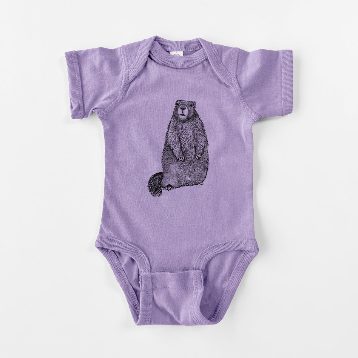 Yellow-bellied Marmot - Marmota flaviventris - Baby Fine Jersey Bodysuit