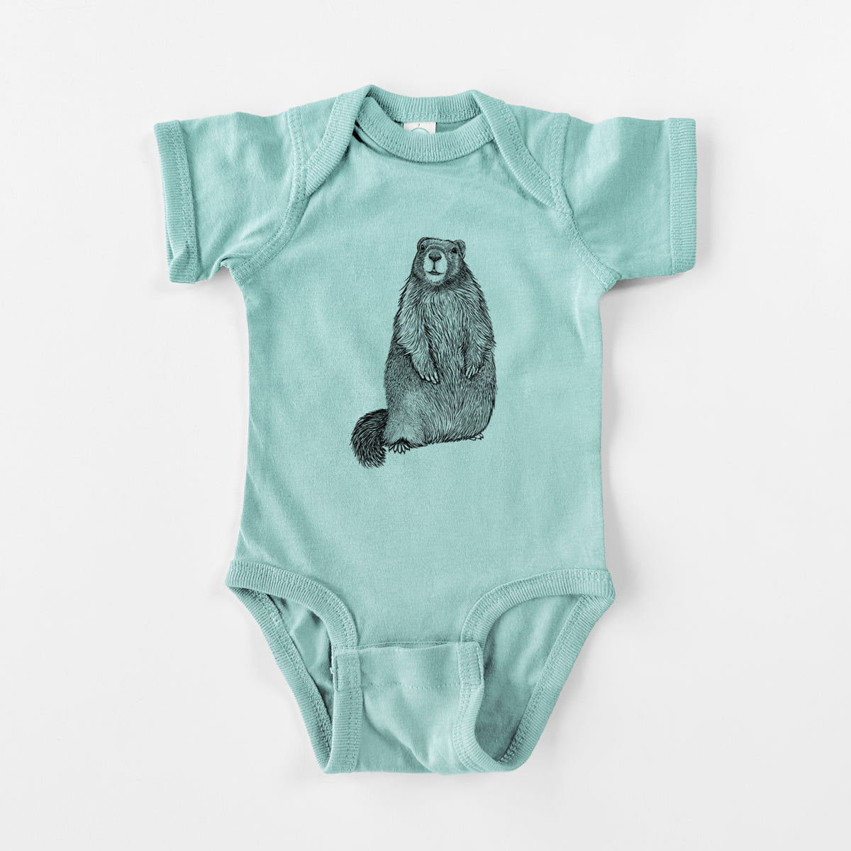 Yellow-bellied Marmot - Marmota flaviventris - Baby Fine Jersey Bodysuit