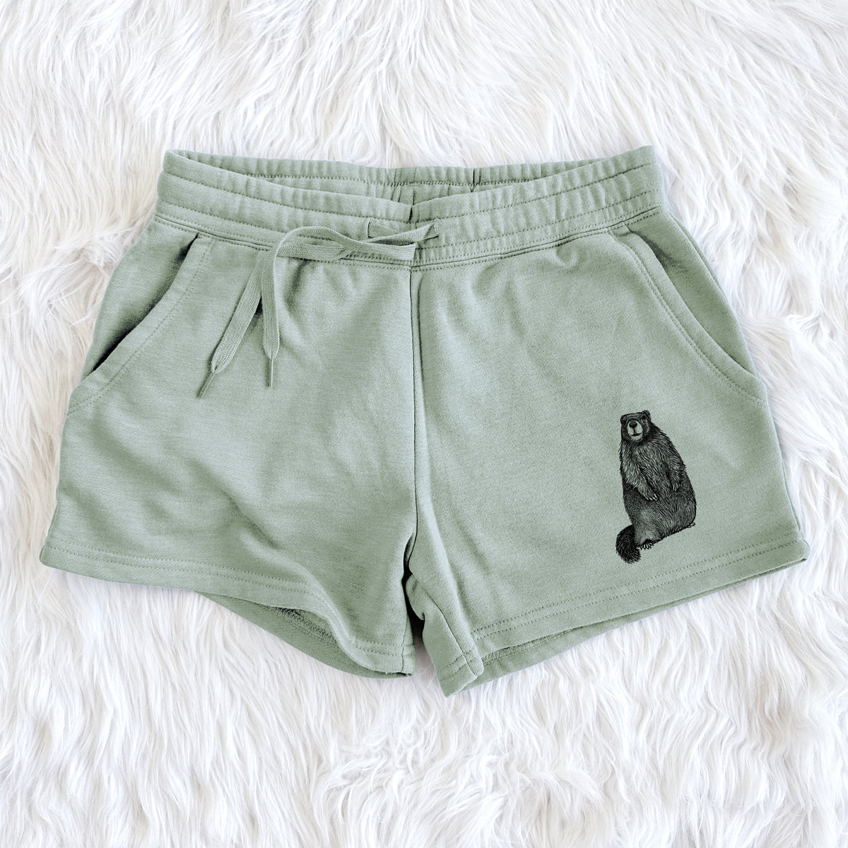 Yellow-bellied Marmot - Marmota flaviventris - Women&#39;s Cali Wave Shorts