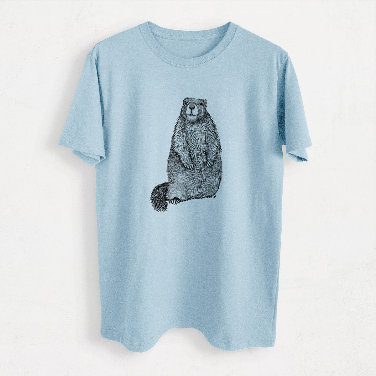 Yellow-bellied Marmot - Marmota flaviventris - Heavyweight Men&#39;s 100% Organic Cotton Tee